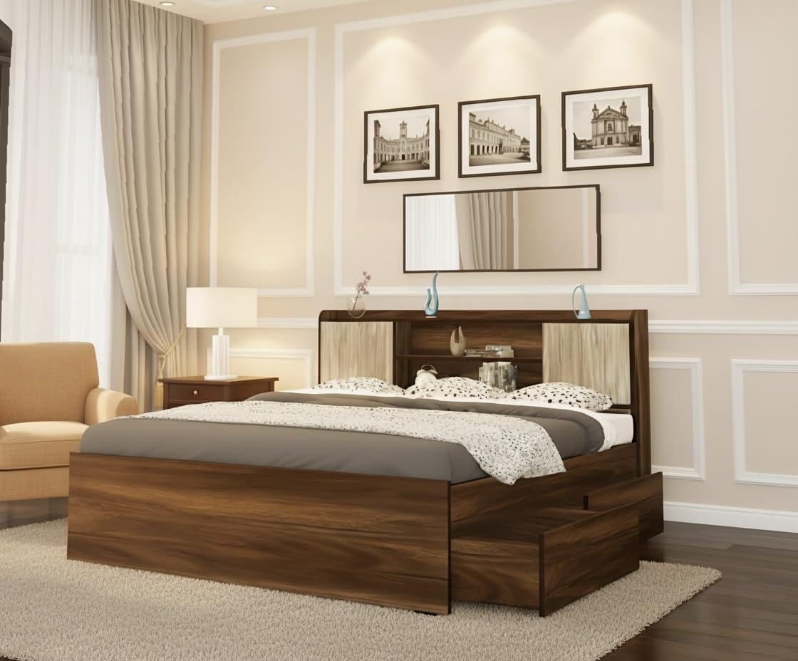 The MM Furniture store Hunter Zenith Queen Size Bed with Headboard